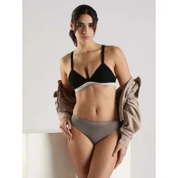 calvin klein fashion Calvin Klein Black Solid Fitted Bra-picture-13