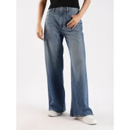 CALVIN KLEIN JEANS Baltic Blue Rinse Washed Mid rise Relaxed Fit Jeans-picture-19