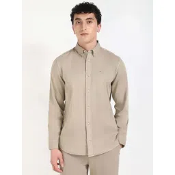 Calvin Klein Jeans Beige Cotton Regular Fit Shirt-picture-40