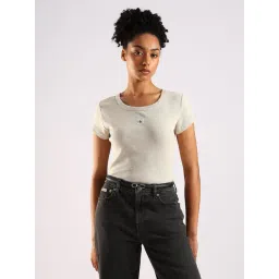 Calvin Klein Jeans Beige Cotton Regular Fit T-Shirt-picture-41