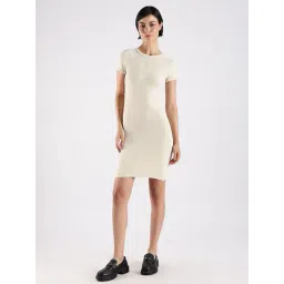 Calvin Klein Jeans Beige Cotton Slim Fit Dress-picture-21