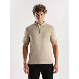 Calvin Klein Jeans Beige Cotton Slim Fit Polo T-Shirt-picture-23