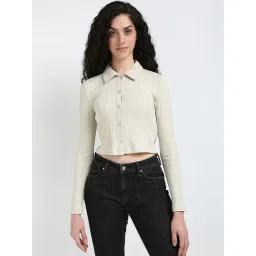 Calvin Klein Jeans Beige Cotton Slim Fit Self Pattern Polo T-Shirt-picture-22