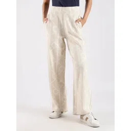 CALVIN KLEIN JEANS Beige Mid rise Printed Relaxed Fit Trouser-picture-42