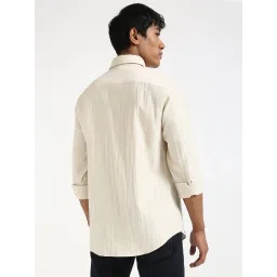 Calvin Klein Jeans Beige Slim Fit Striped Shirt image 2
