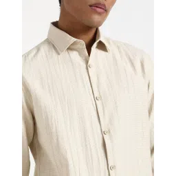 Calvin Klein Jeans Beige Slim Fit Striped Shirt image 5