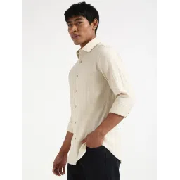 Calvin Klein Jeans Beige Slim Fit Striped Shirt image 3