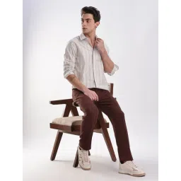 Calvin Klein Jeans Beige Stripes Slim Fit Shirt-picture-18