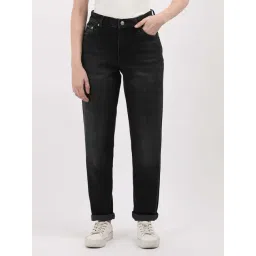 CALVIN KLEIN JEANS Black Cotton Mid Rise Jeans-picture-31