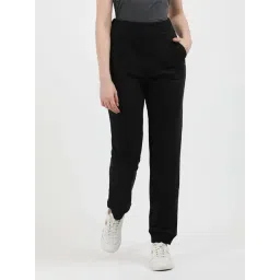 CALVIN KLEIN JEANS Black Cotton Plain Track Pants-picture-37