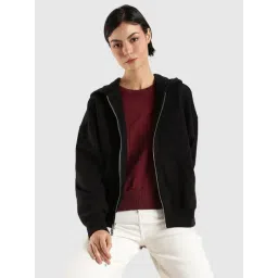 Calvin Klein Jeans Black Cotton Regular Fit Hooded Sweatshirt-picture-22