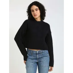 Calvin Klein Jeans Black Cotton Regular Fit Logo Printed Sweater-picture-23