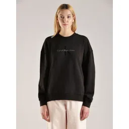 Calvin Klein Jeans Black Cotton Regular Fit Logo Printed Sweatshirt-picture-38