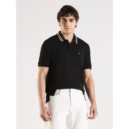 Calvin Klein Jeans Black Cotton Regular Fit Polo T-Shirt-picture-34