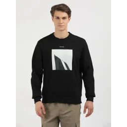 Calvin Klein Jeans Black Cotton Regular Fit Printed Sweatshirt-picture-27