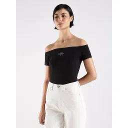 Calvin Klein Jeans Black Cotton Slim Fit Logo Printed T-Shirt-picture-35