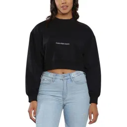 Calvin Klein Jeans Black Logo Regular Fit Sweatshirt-picture-42