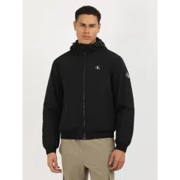 Calvin Klein Jeans Black Regular Fit Hooded Jacket-picture-31