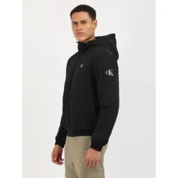Calvin Klein Jeans Black Regular Fit Hooded Jacket image 3