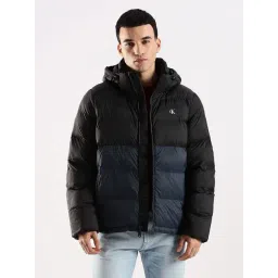 Calvin Klein Jeans Black Regular Fit Quilted Hooded Jacket-picture-29