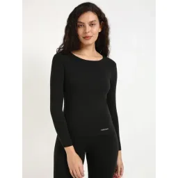 CALVIN KLEIN JEANS Black Slim Fit Acrylic Sleeper Wear T-Shirt-picture-24