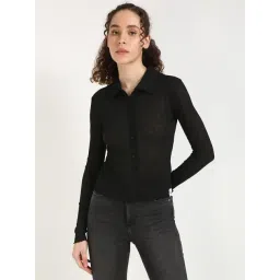 Calvin Klein Jeans Black Slim Fit Striped Shirt-picture-10