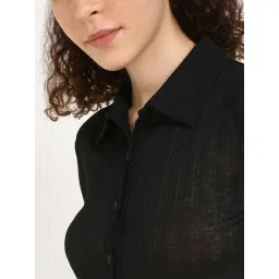 Calvin Klein Jeans Black Slim Fit Striped Shirt image 5