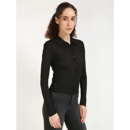 Calvin Klein Jeans Black Slim Fit Striped Shirt image 3