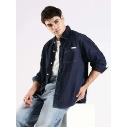 Calvin Klein Jeans Blue Cotton Regular Fit Denim Shirt-picture-28