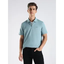 Calvin Klein Jeans Blue Cotton Regular Fit Polo T-Shirt-picture-15