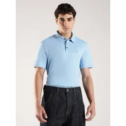 Calvin Klein Jeans Blue Cotton Regular Fit Polo T-Shirt-picture-37