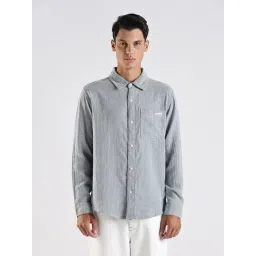 Calvin Klein Jeans Blue Cotton Regular Fit Striped Shirt-picture-41