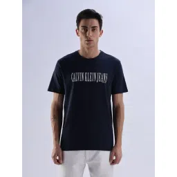 CALVIN KLEIN JEANS Blue Regular Fit Solid T-Shirt-picture-32