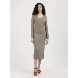 CALVIN KLEIN JEANS Brown Bodycon Dress-picture-24