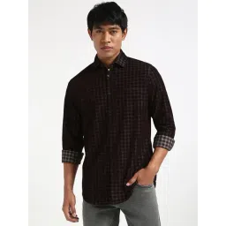 CALVIN KLEIN JEANS Brown Checks Slim Fit Cotton Shirt-picture-27