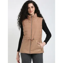 CALVIN KLEIN JEANS Brown Slim Fit Polyester High-Neck Puffer Jacket-picture-37