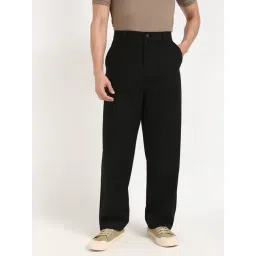 Calvin Klein Jeans Ck Black Chinos Mid rise Relaxed Fit Trouser-picture-17