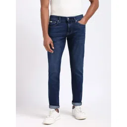 Calvin Klein Jeans Dark Blue Cotton Slim Fit Jeans-picture-18