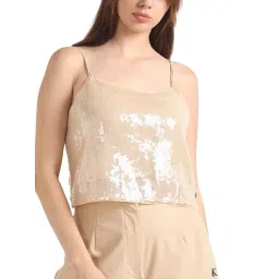 Calvin Klein Jeans Frosted Almond Logo Regular Fit Crop Top-picture-20