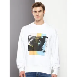 Calvin Klein Jeans Graphic Printed Pure Cotton Pullover Sweatshirt-picture-21