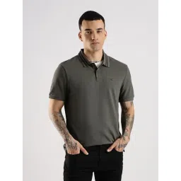 Calvin Klein Jeans Green Cotton Regular Fit Polo T-Shirt-picture-16