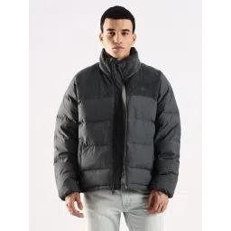 Calvin Klein Jeans Grey Comfort Fit Quilted Hooded Jacket-picture-27