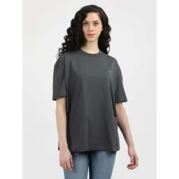 CALVIN KLEIN JEANS Grey Cotton Plain T-Shirt-picture-39
