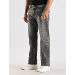 CALVIN KLEIN JEANS Grey Cotton Straight Fit Solid Trousers image 4