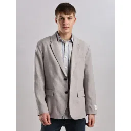 CALVIN KLEIN JEANS Grey Men Regular fit Self Design Blazer-picture-20