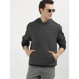 Calvin Klein Jeans Hooded Neck Long Sleeves Brand Logo Printed Cotton Pullover Sweatshirt-picture-22