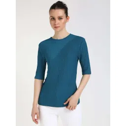 Calvin Klein Jeans Ink Blue Textured Top-picture-23