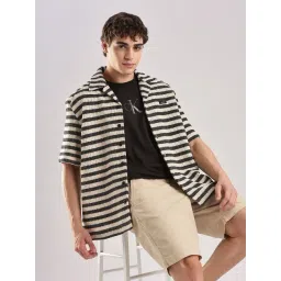 Calvin Klein Jeans Khaki Stripes Regular Fit Shirt-picture-39