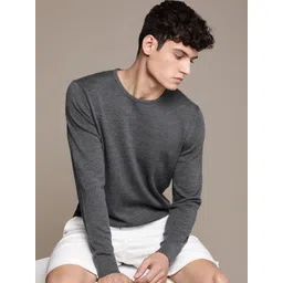 Calvin Klein Jeans Men Grey Solid Crew Neck Pullover Sweater-picture-35