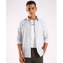 calvin klein jeans Men Multi Striped Slim Fit Shirt-picture-12
